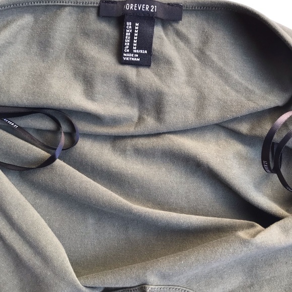 Olive green halter mini dress - Picture 7 of 7